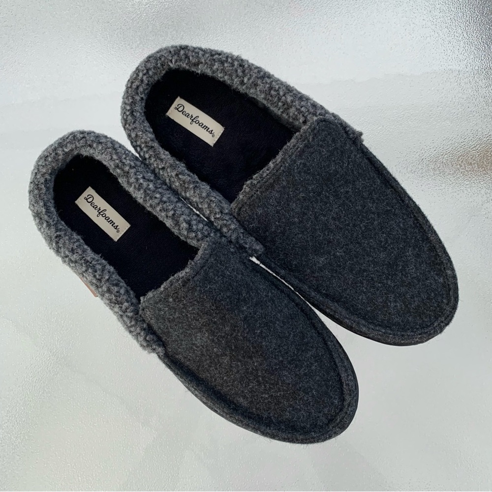 Dearfoams Gray Loafers & Slip-Ons